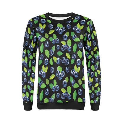 Blueberry Pattern Print Design BB03 Women Long Sleeve Sweatshirt-JorJune