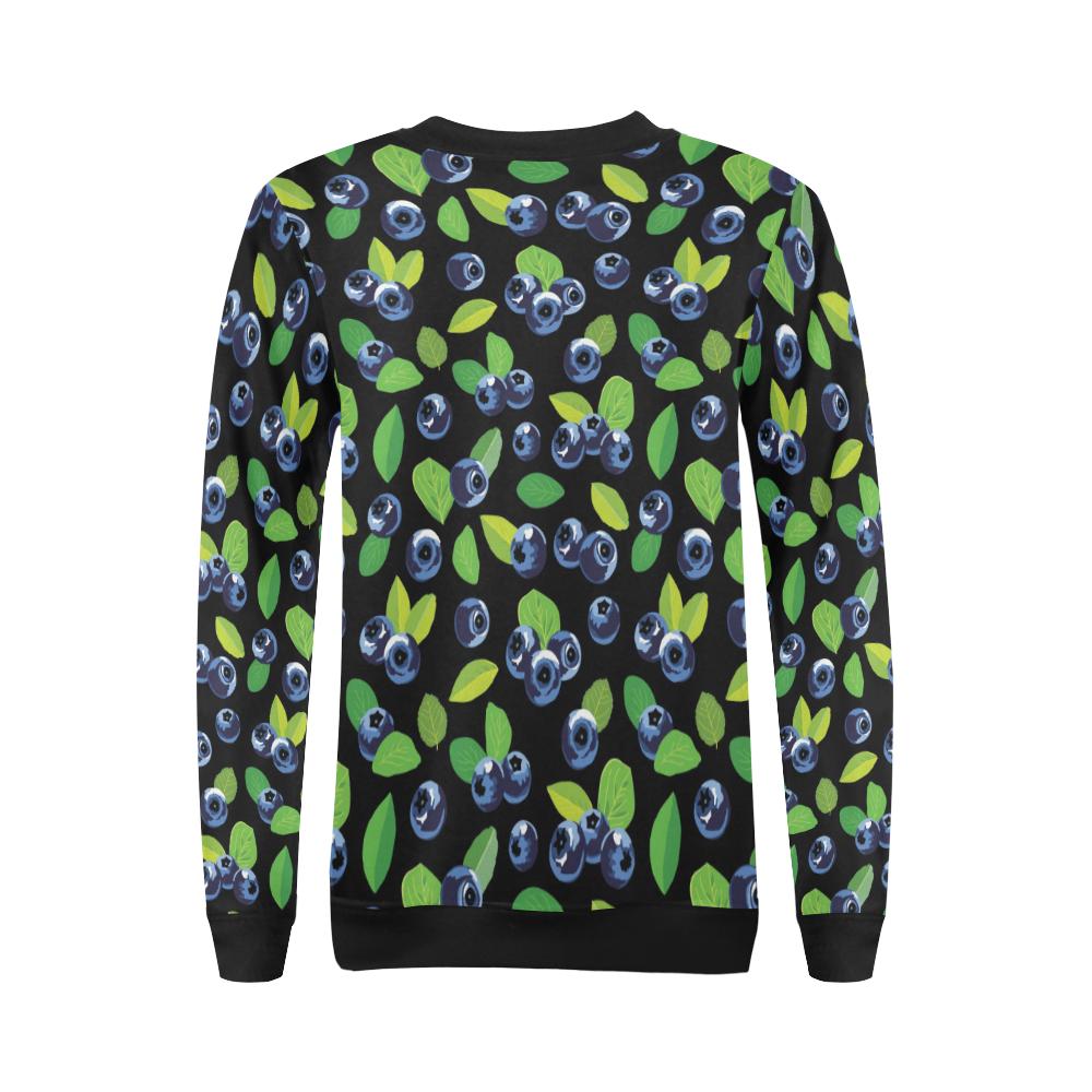 Blueberry Pattern Print Design BB03 Women Long Sleeve Sweatshirt-JorJune