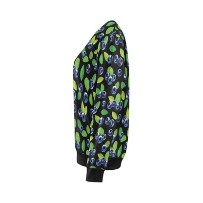 Blueberry Pattern Print Design BB03 Women Long Sleeve Sweatshirt-JorJune