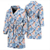 Bluebird Pattern Print Design 01 Men Bathrobe-JORJUNE.COM