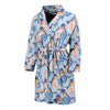 Bluebird Pattern Print Design 01 Men Bathrobe-JORJUNE.COM