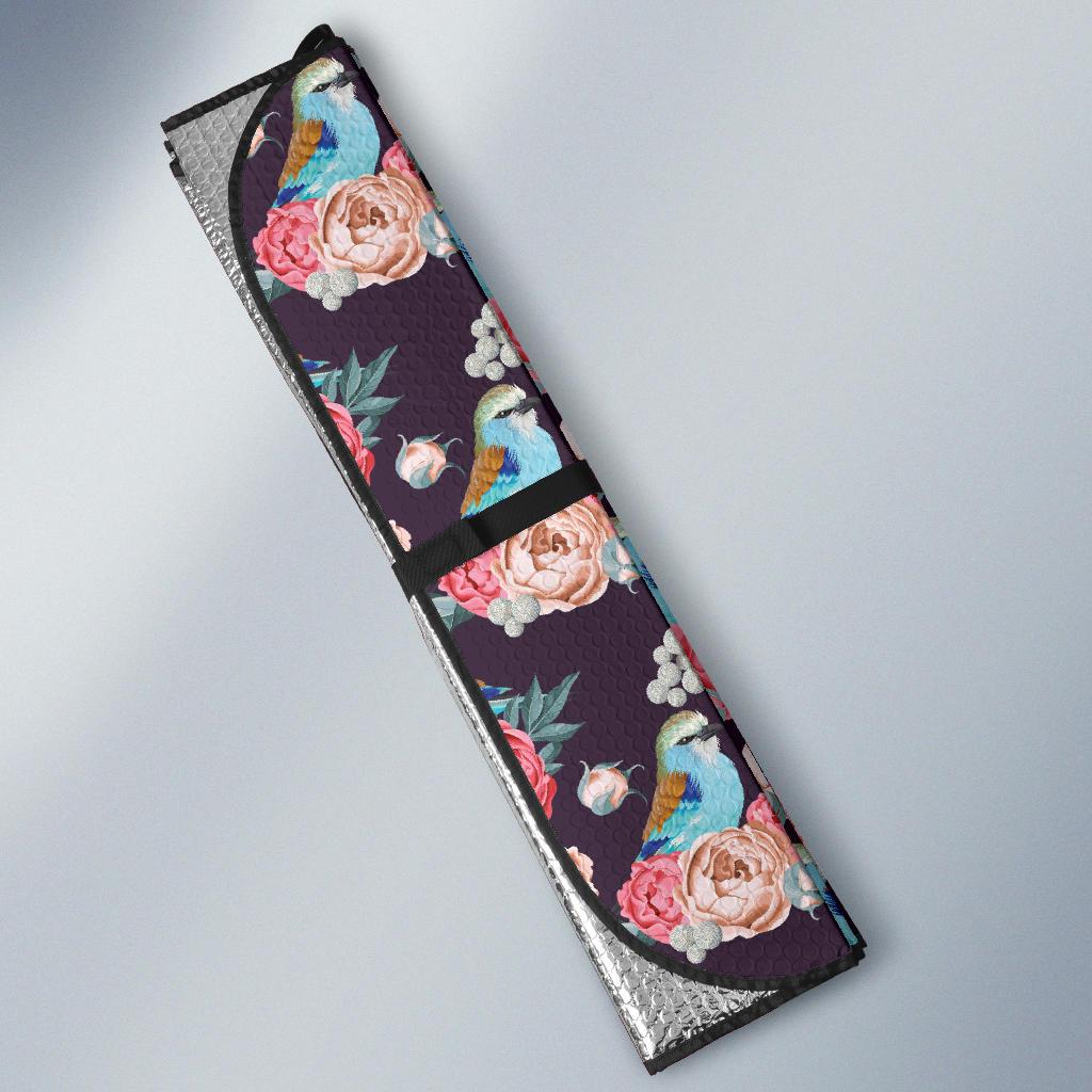 Bluebird Pattern Print Design 02 Car Sun Shade-JORJUNE.COM