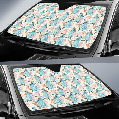 Bluebird Pattern Print Design 03 Car Sun Shade-JORJUNE.COM