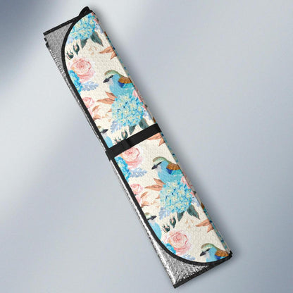 Bluebird Pattern Print Design 03 Car Sun Shade-JORJUNE.COM