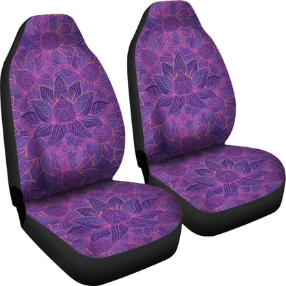 Bohemian Lotus Mandala Style Universal Fit Car Seat Covers