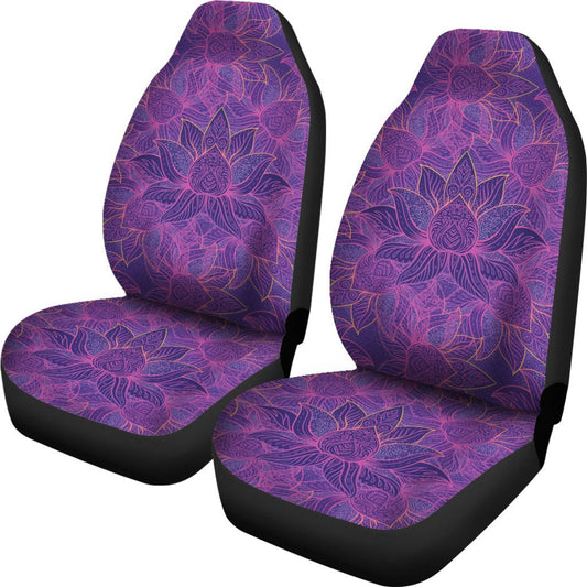 Bohemian Lotus Mandala Style Universal Fit Car Seat Covers