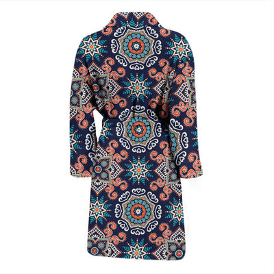 Bohemian Pattern Print Design 02 Men Bathrobe-JORJUNE.COM