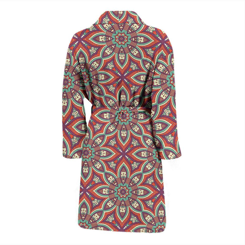 Bohemian Pattern Print Design 03 Men Bathrobe-JORJUNE.COM