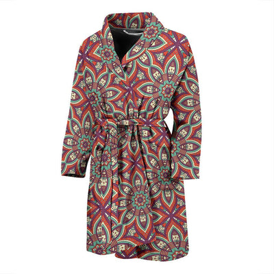 Bohemian Pattern Print Design 03 Men Bathrobe-JORJUNE.COM