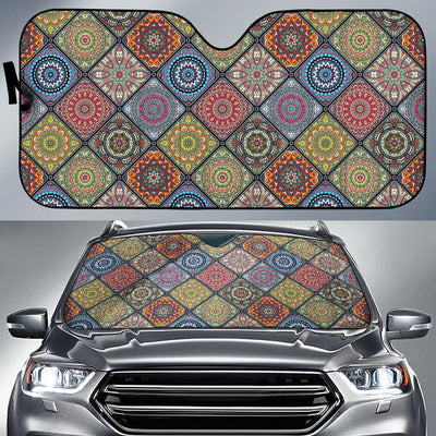 Bohemian Pattern Print Design 05 Car Sun Shade-JORJUNE.COM