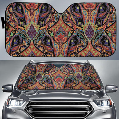 Bohemian Pattern Print Design 06 Car Sun Shade-JORJUNE.COM