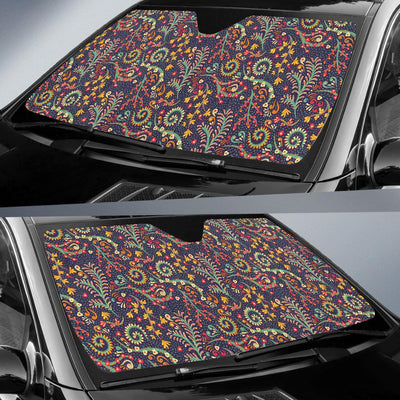 Bohemian Pattern Print Design 08 Car Sun Shade-JORJUNE.COM