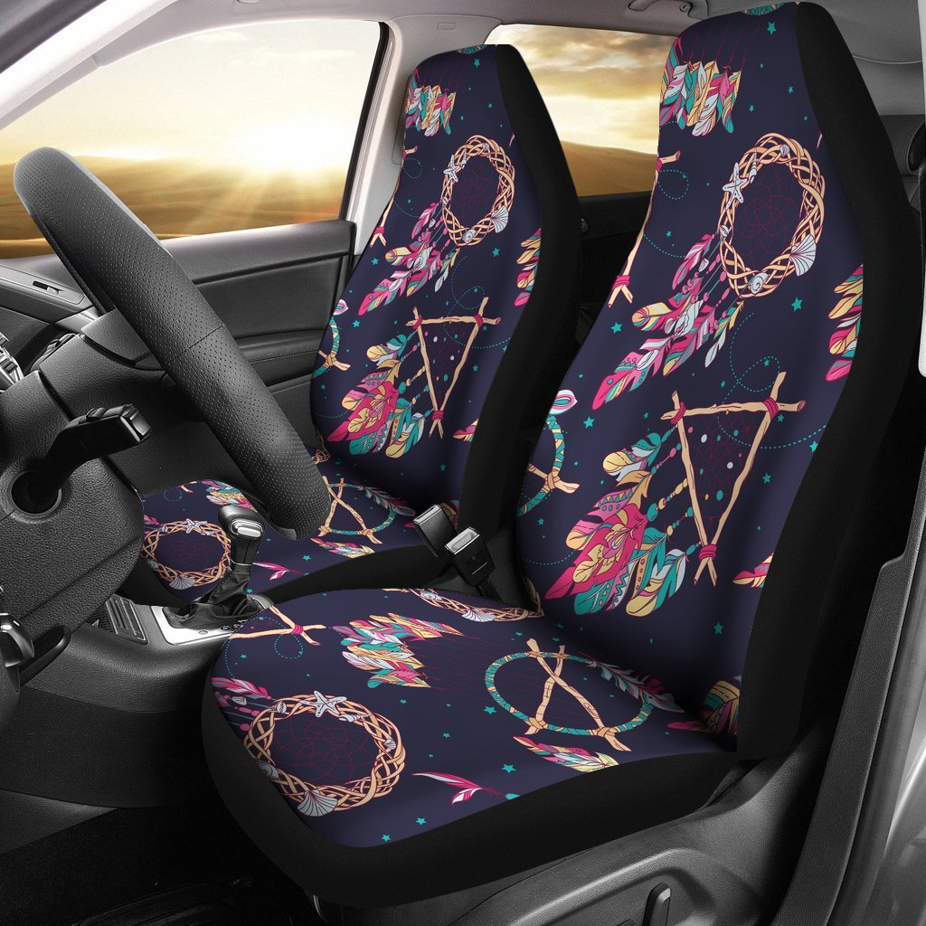 Boho Dream Catcher Colorful Universal Fit Car Seat Covers