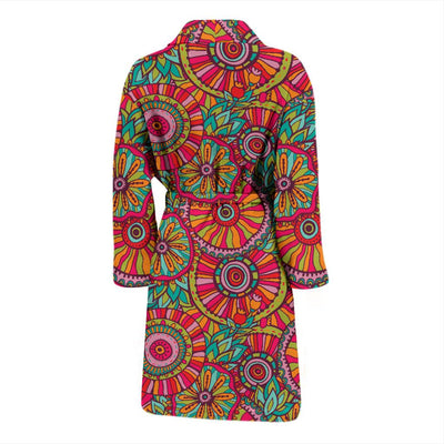 Boho Pattern Print Design 01 Men Bathrobe-JORJUNE.COM