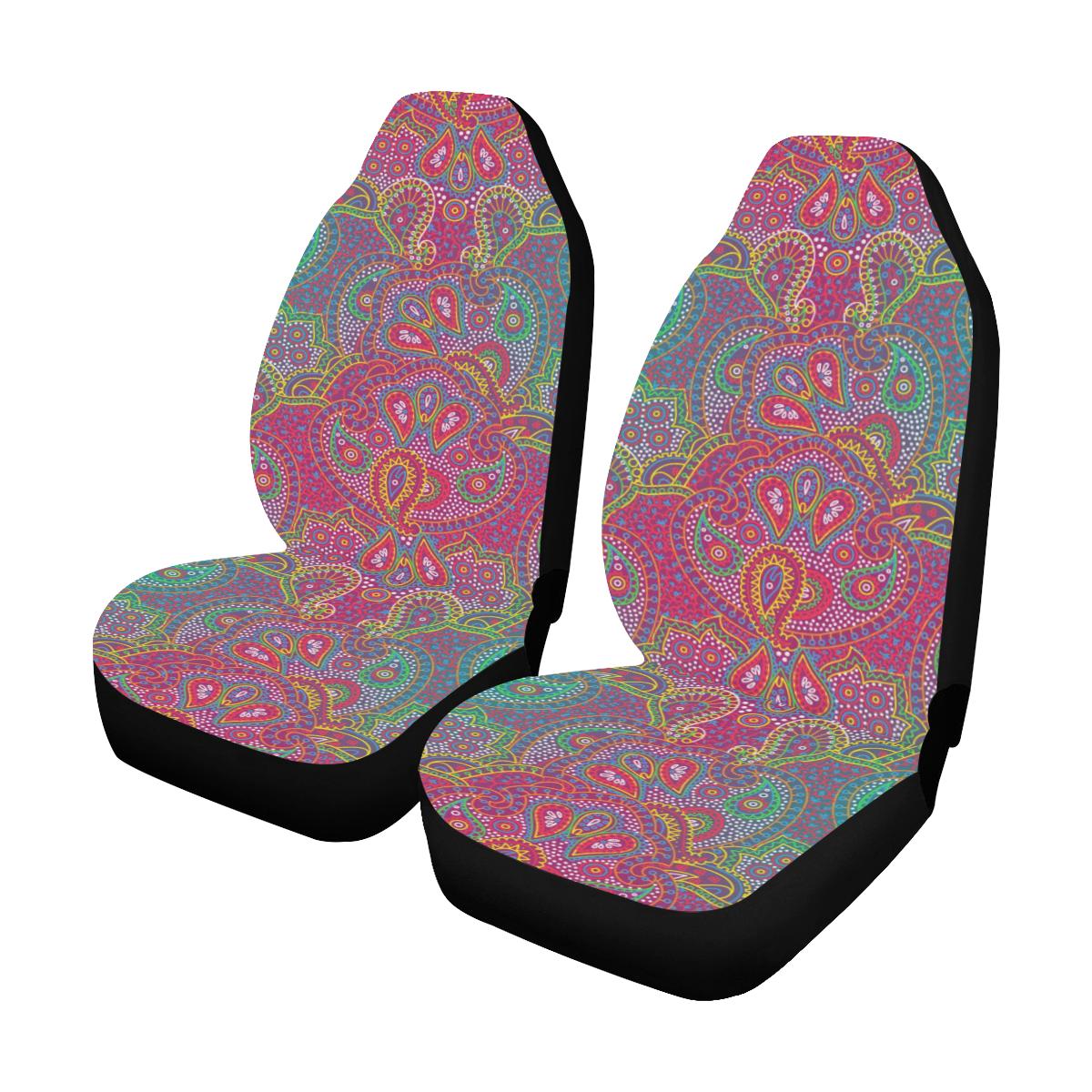 Boho Pattern Print Design 02 Car Seat Covers (Set of 2)-JORJUNE.COM