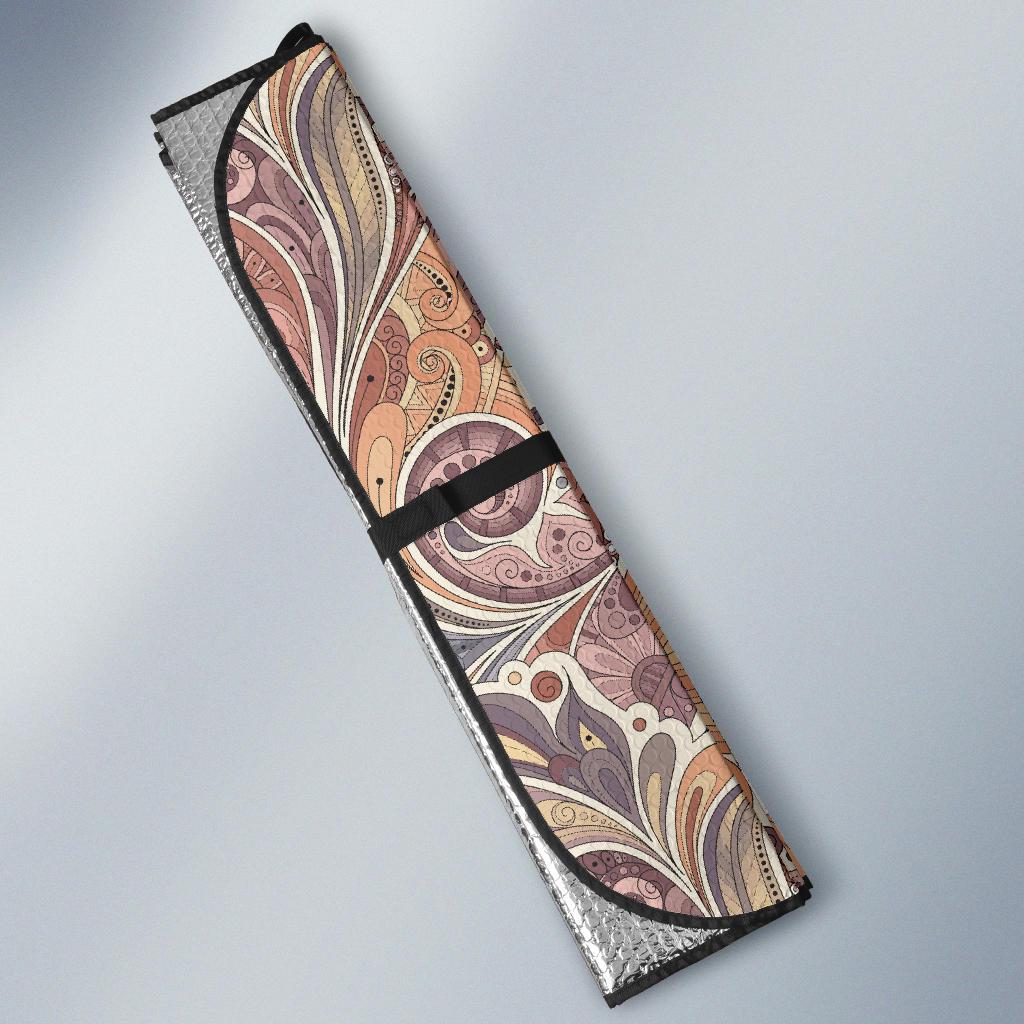 Boho Pattern Print Design 03 Car Sun Shade-JORJUNE.COM