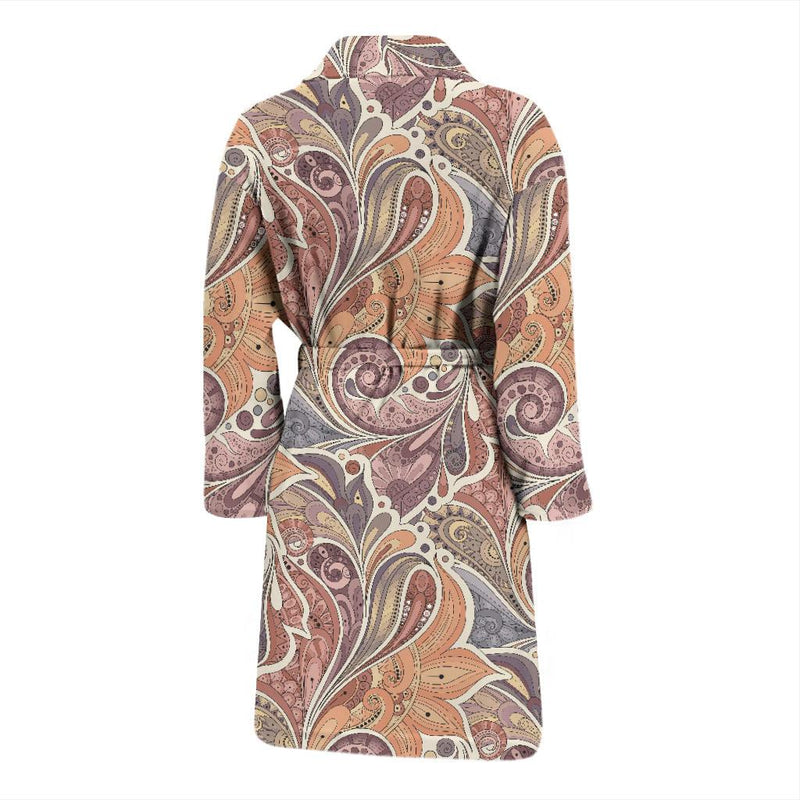 Boho Pattern Print Design 03 Men Bathrobe-JORJUNE.COM