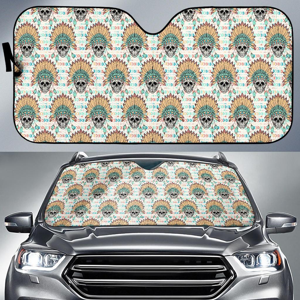 Boho Pattern Print Design 04 Car Sun Shade-JORJUNE.COM