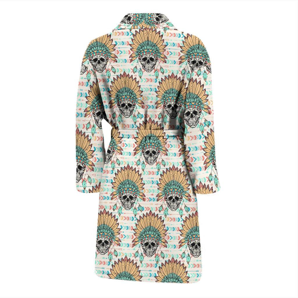 Boho Pattern Print Design 04 Men Bathrobe-JORJUNE.COM