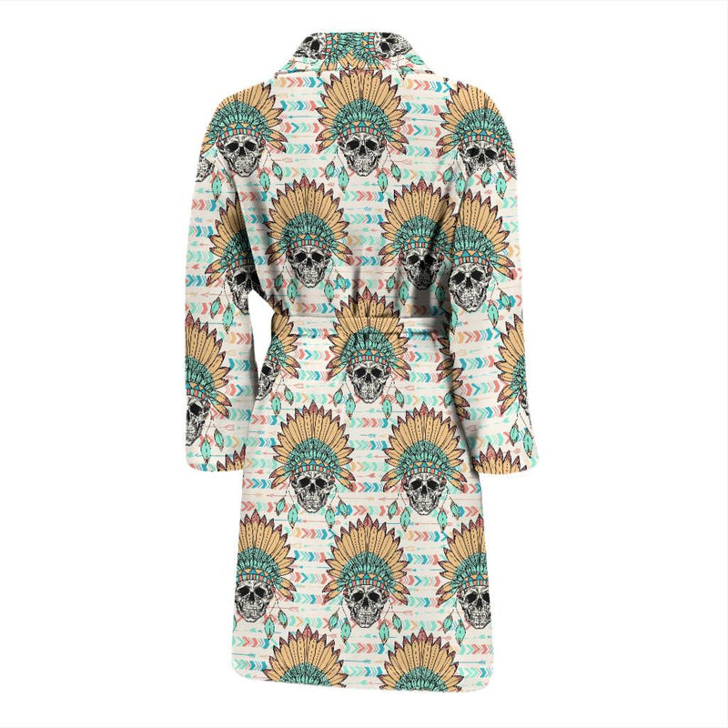 Boho Pattern Print Design 04 Men Bathrobe-JORJUNE.COM