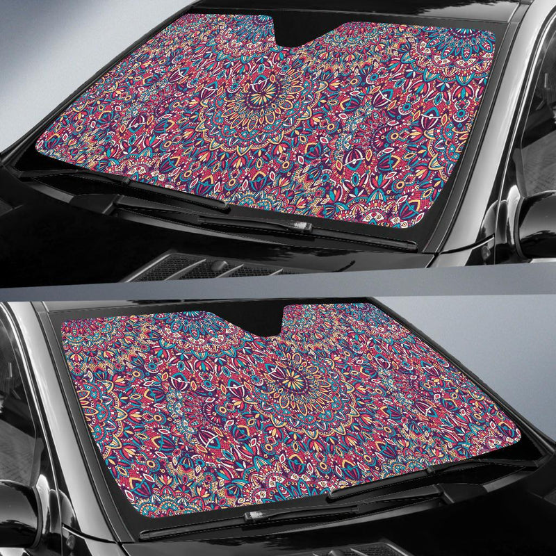 Boho Pattern Print Design 05 Car Sun Shade-JORJUNE.COM