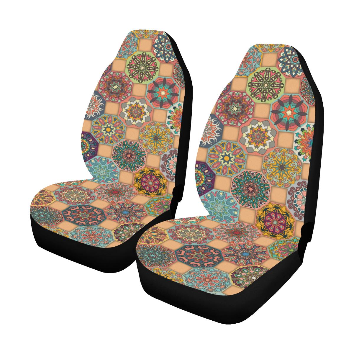 Boho Pattern Print Design 07 Car Seat Covers (Set of 2)-JORJUNE.COM