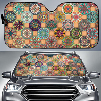 Boho Pattern Print Design 07 Car Sun Shade-JORJUNE.COM