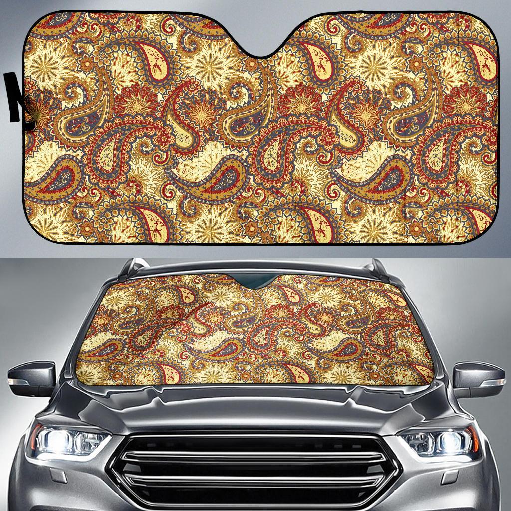 Boho Pattern Print Design 08 Car Sun Shade-JORJUNE.COM