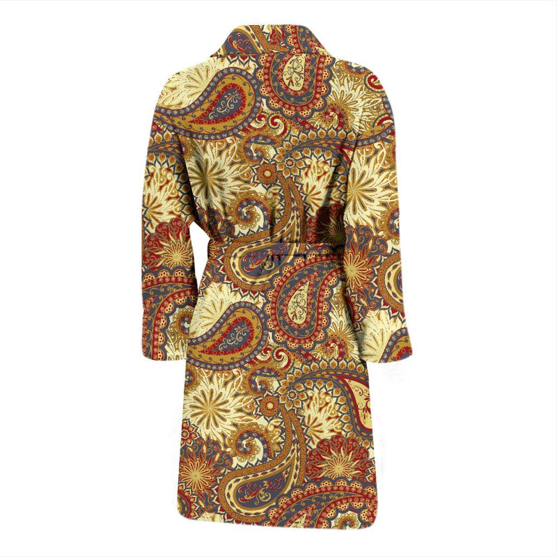 Boho Pattern Print Design 08 Men Bathrobe-JORJUNE.COM