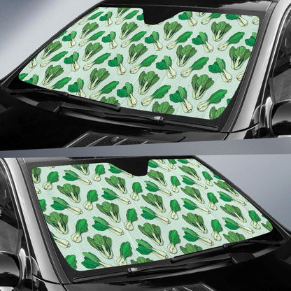 Bok Choy Pattern Print Design 01 Car Sun Shade-JORJUNE.COM