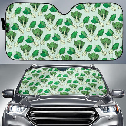 Bok Choy Pattern Print Design 01 Car Sun Shade-JORJUNE.COM