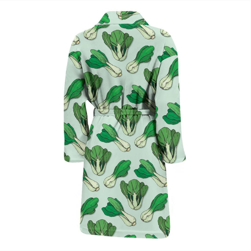 Bok Choy Pattern Print Design 01 Men Bathrobe-JORJUNE.COM