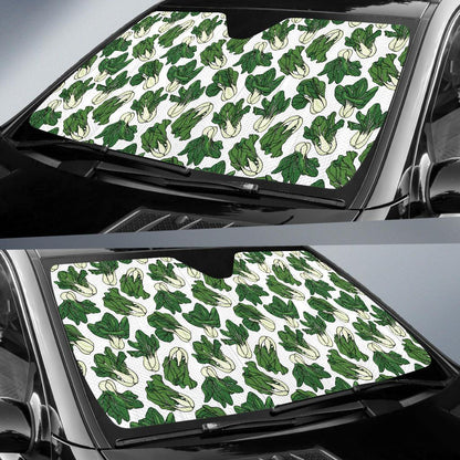 Bok Choy Pattern Print Design 02 Car Sun Shade-JORJUNE.COM