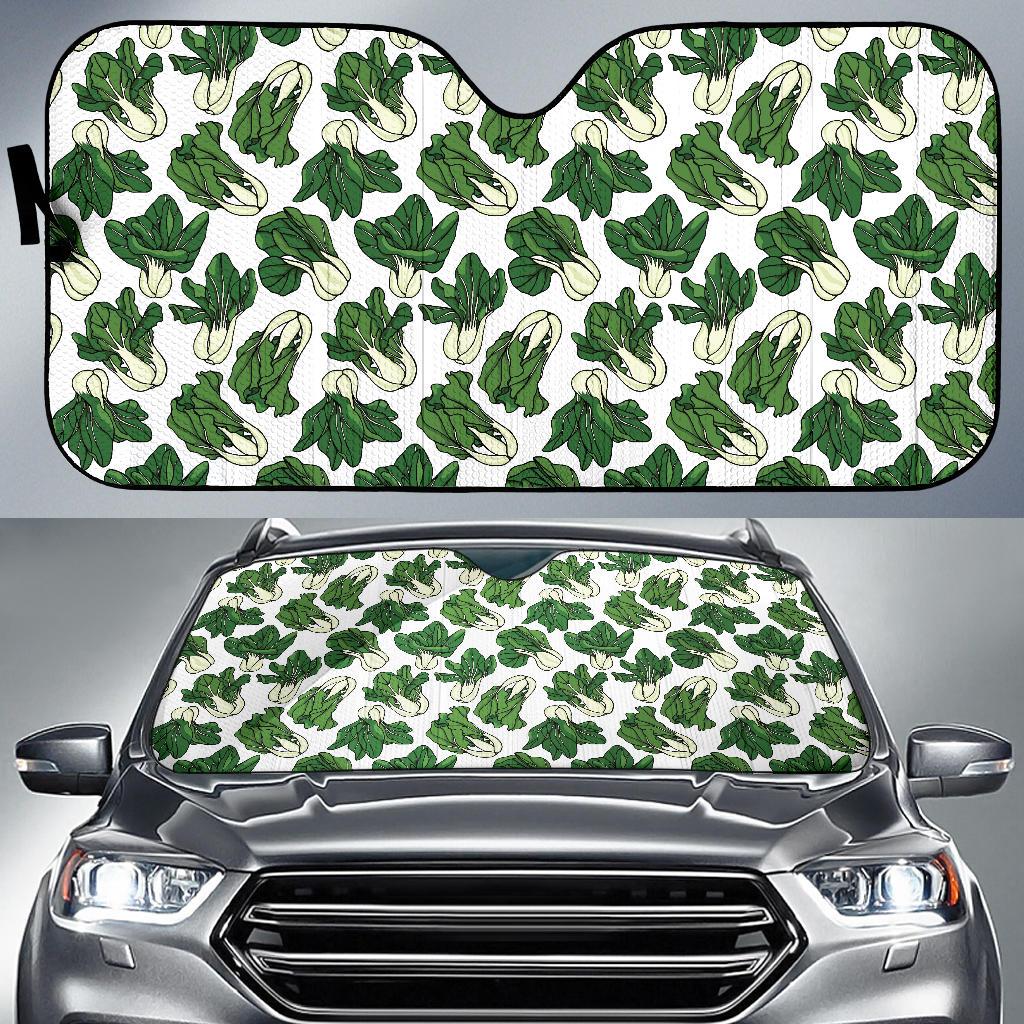 Bok Choy Pattern Print Design 02 Car Sun Shade-JORJUNE.COM