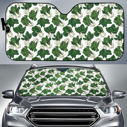 Bok Choy Pattern Print Design 02 Car Sun Shade-JORJUNE.COM