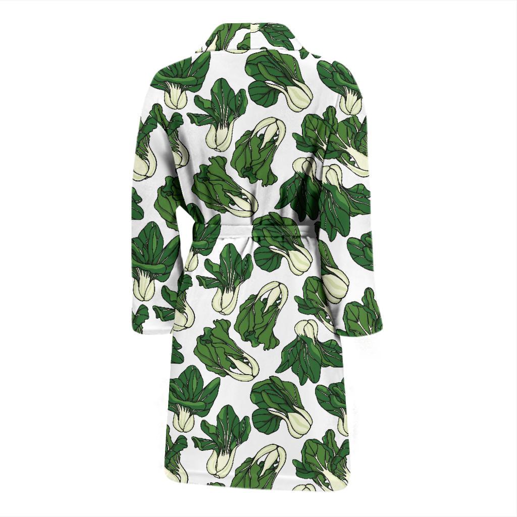 Bok Choy Pattern Print Design 02 Men Bathrobe-JORJUNE.COM