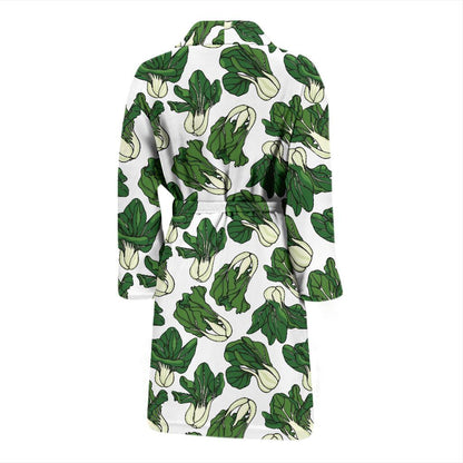 Bok Choy Pattern Print Design 02 Men Bathrobe-JORJUNE.COM