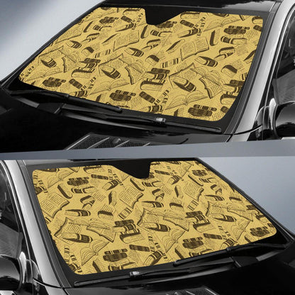 Book Pattern Print Design 02 Car Sun Shade-JORJUNE.COM