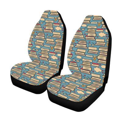 Book Pattern Print Design 03 Car Seat Covers (Set of 2)-JORJUNE.COM