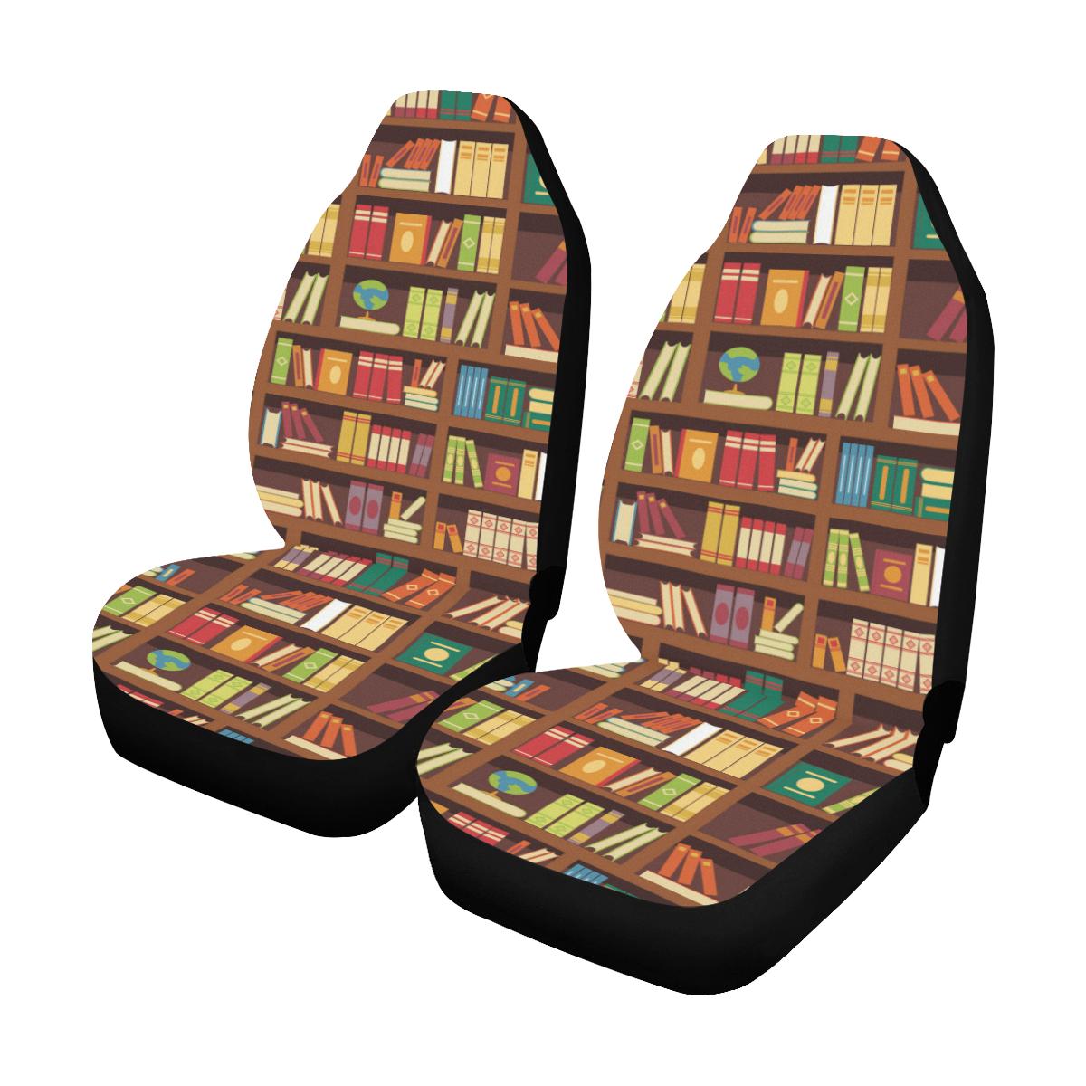 Book Pattern Print Design 06 Car Seat Covers (Set of 2)-JORJUNE.COM