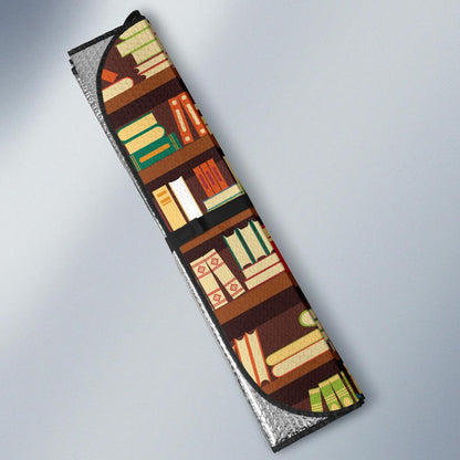 Book Pattern Print Design 06 Car Sun Shade-JORJUNE.COM