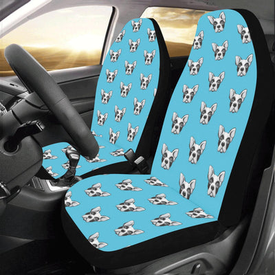 Boston Terrier Pattern Print Design 01 Car Seat Covers (Set of 2)-JORJUNE.COM