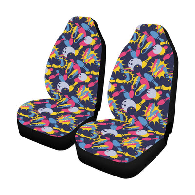 Bowling Pattern Print Design 02 Car Seat Covers (Set of 2)-JORJUNE.COM