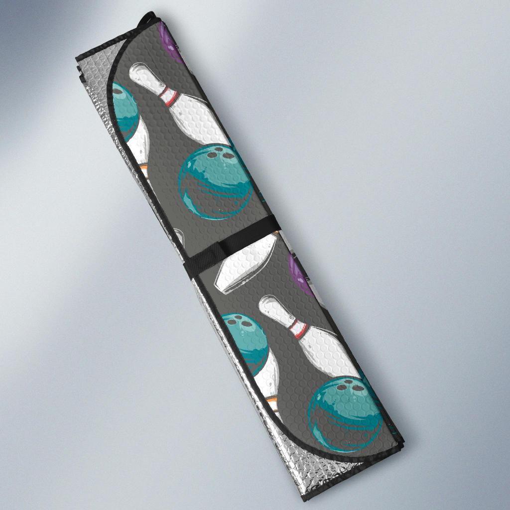 Bowling Pattern Print Design 03 Car Sun Shade-JORJUNE.COM