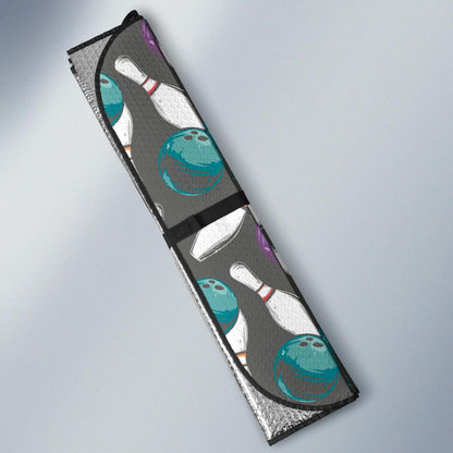 Bowling Pattern Print Design 03 Car Sun Shade-JORJUNE.COM