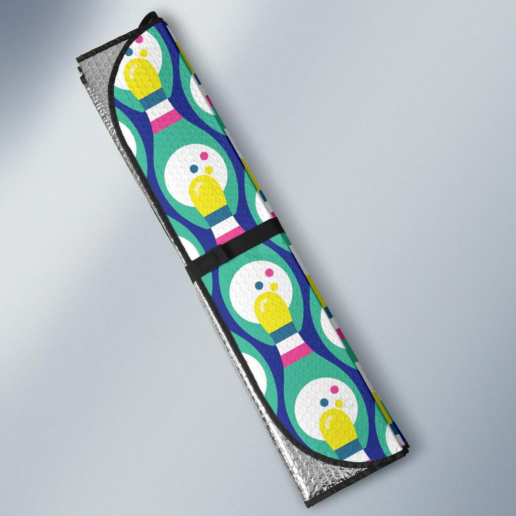Bowling Pattern Print Design 04 Car Sun Shade-JORJUNE.COM