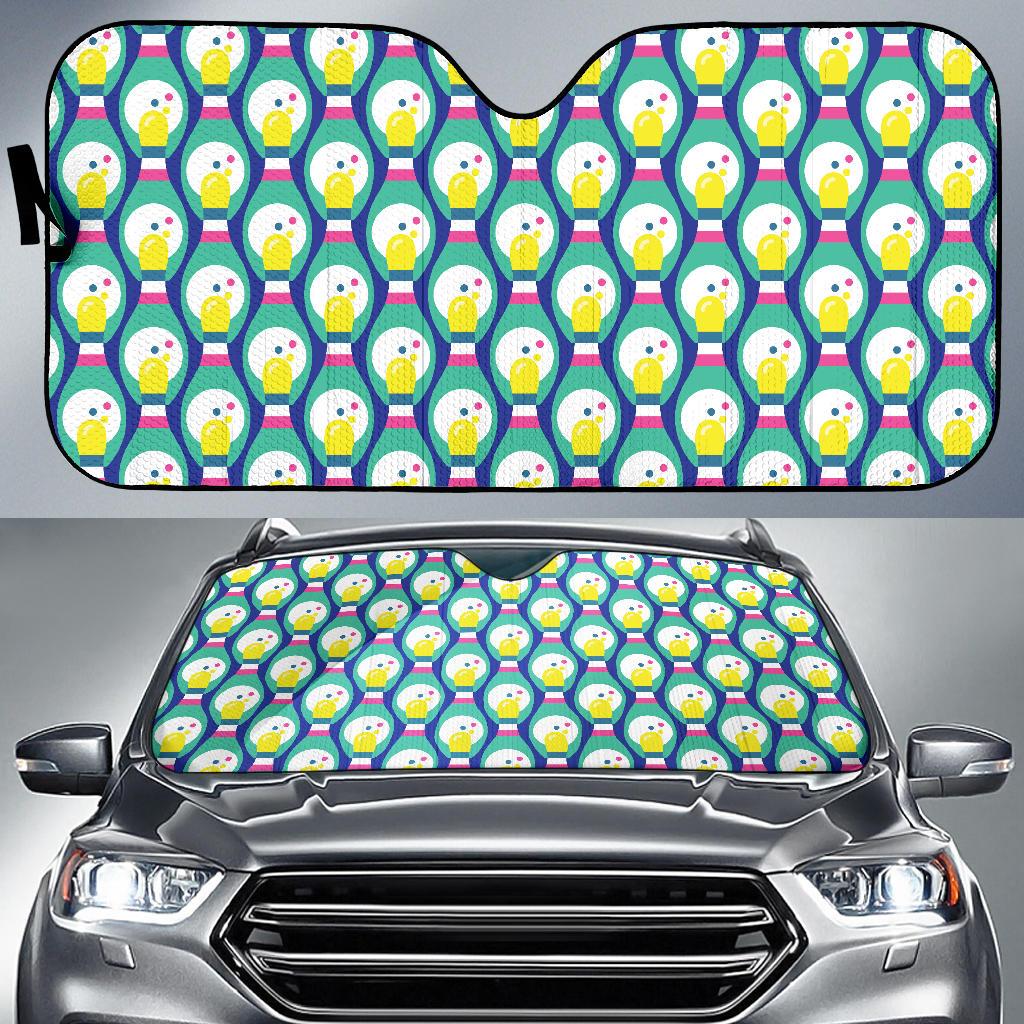 Bowling Pattern Print Design 04 Car Sun Shade-JORJUNE.COM
