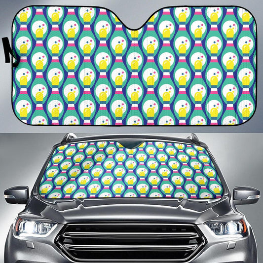 Bowling Pattern Print Design 04 Car Sun Shade-JORJUNE.COM