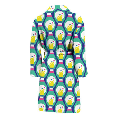 Bowling Pattern Print Design 04 Men Bathrobe-JORJUNE.COM
