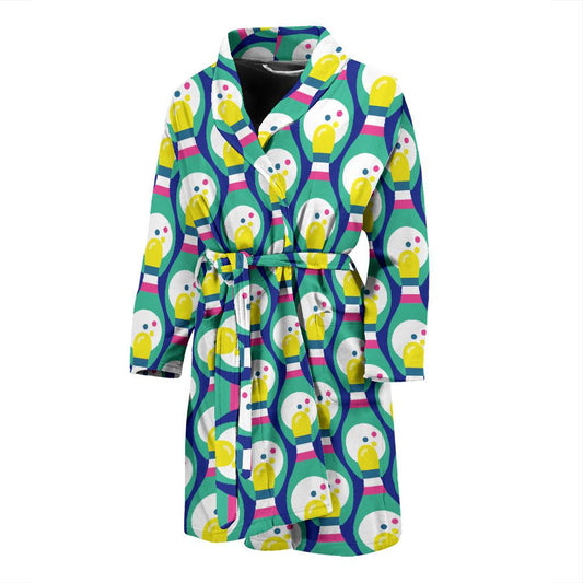 Bowling Pattern Print Design 04 Men Bathrobe-JORJUNE.COM